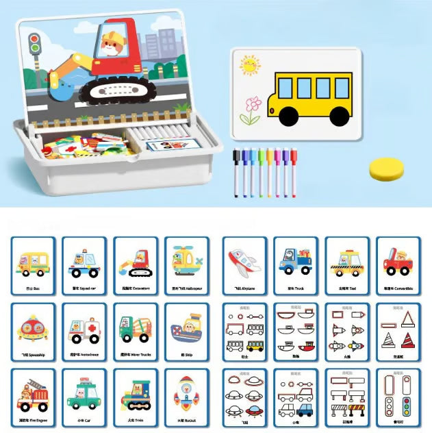 Magnetic Puzzles Face Dress Up Travel Game Toy