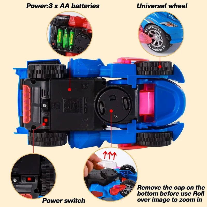 Transforming Dinosaur Led Car