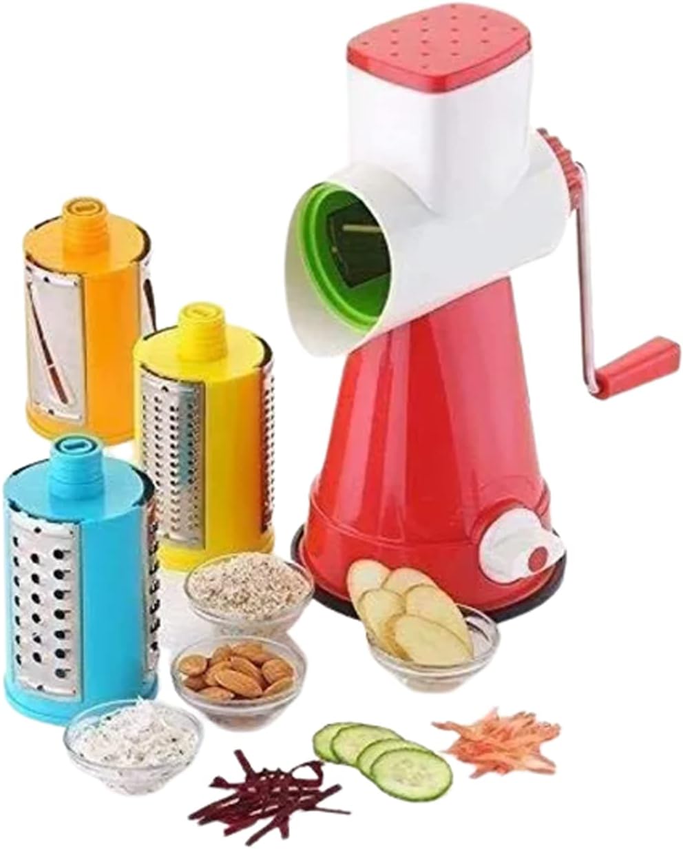 4 in 1 Rotary Drum Vegetable Grater & Slicer