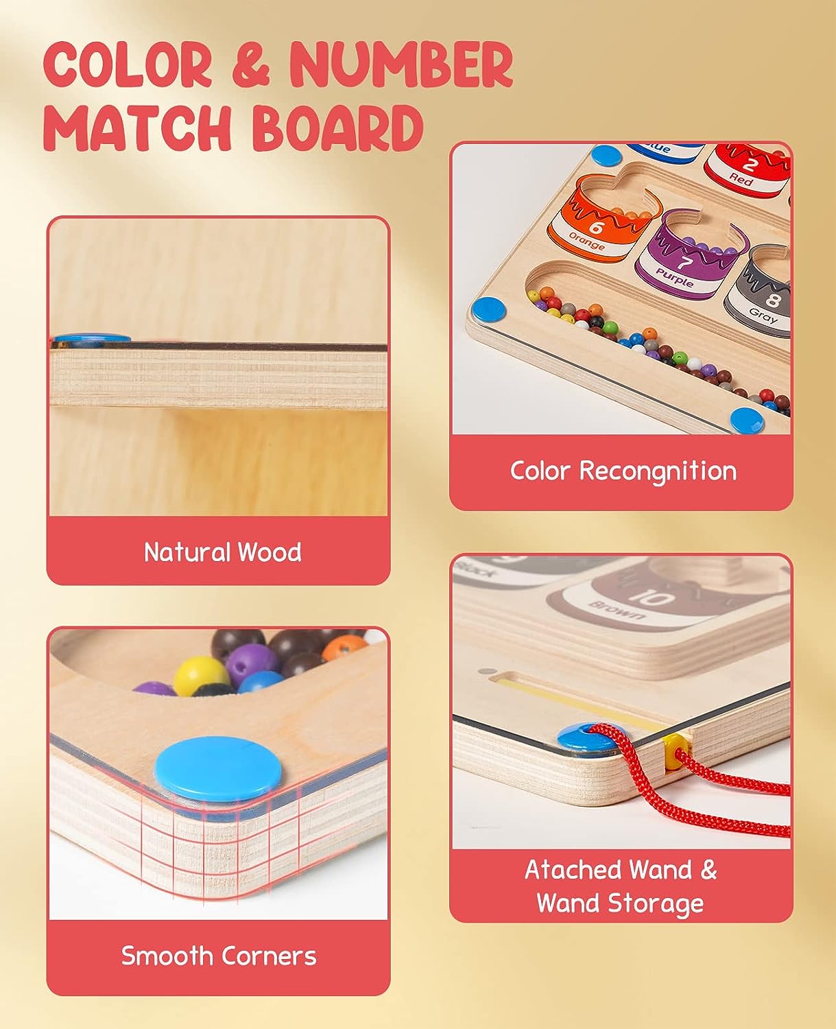 Magnetic Colour and Number Maze Toy