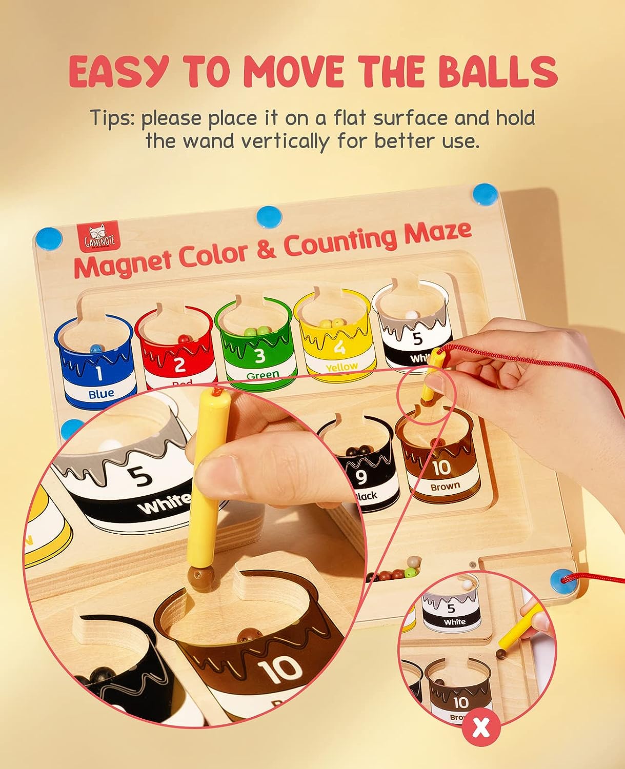 Magnetic Colour and Number Maze Toy