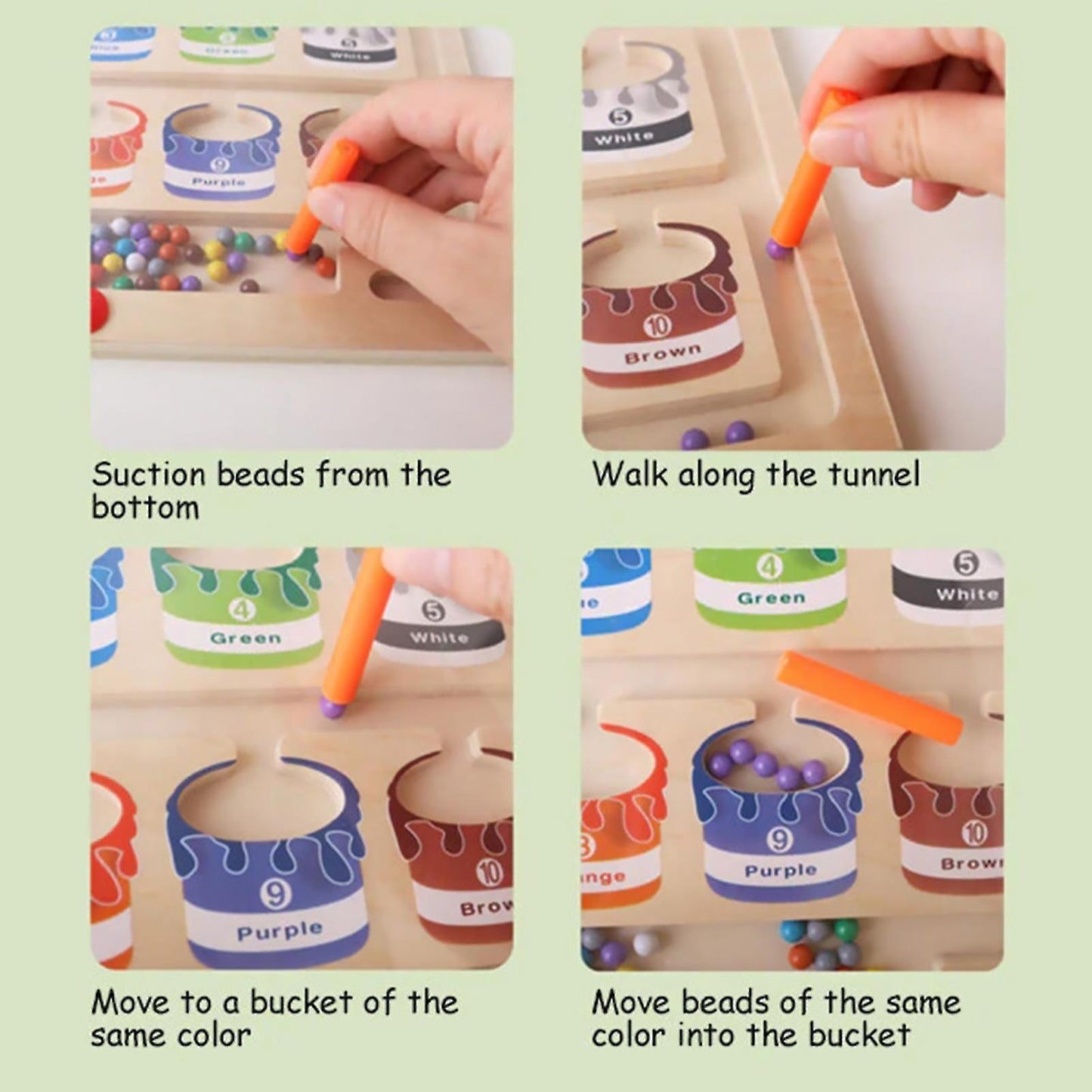 Magnetic Colour and Number Maze Toy