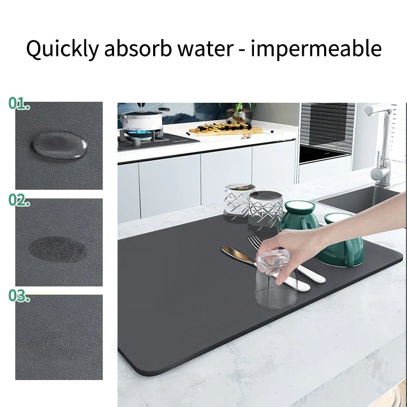 Kitchen Absorbent Draining Mat