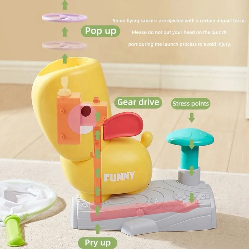 Kids Flying Disc Air Rocket Launcher
