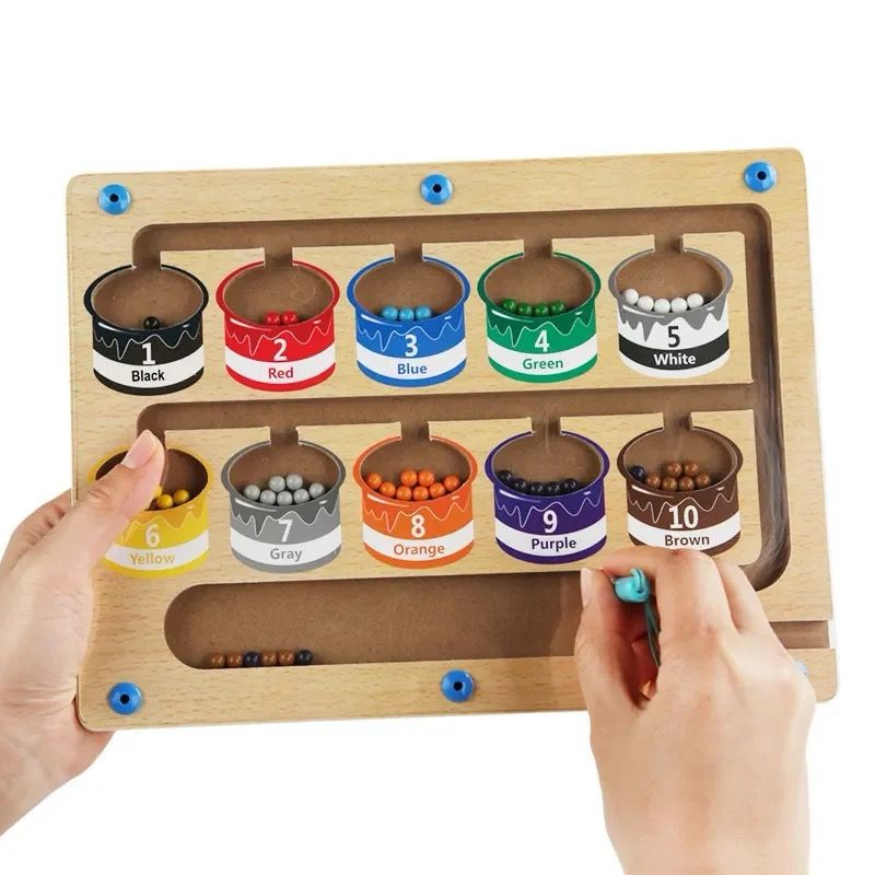 Magnetic Colour and Number Maze Toy