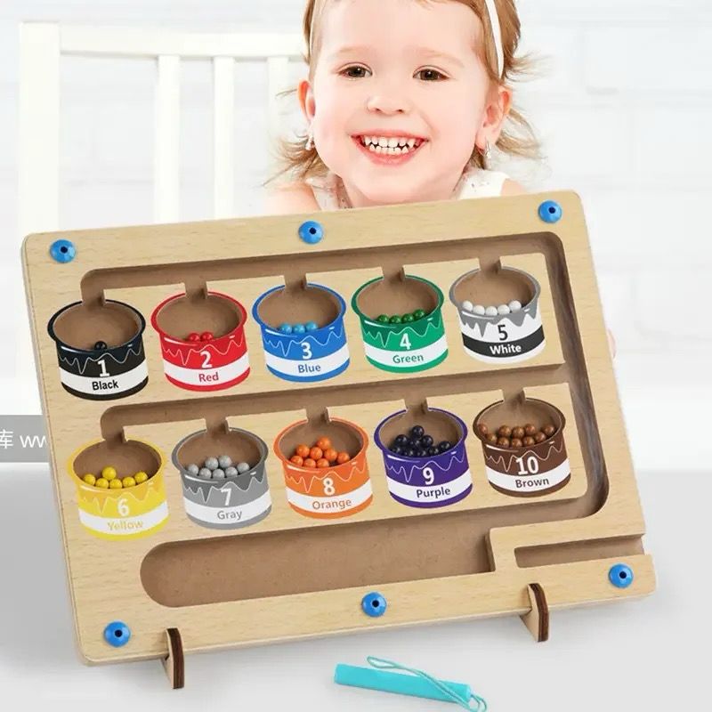 Magnetic Colour and Number Maze Toy
