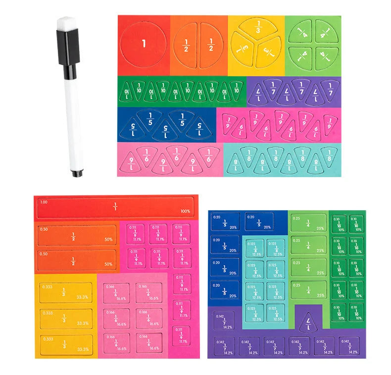 Montessori Magnetic Book Fraction Puzzle