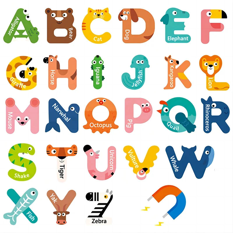 Animal Shaped Magnetic Alphabet