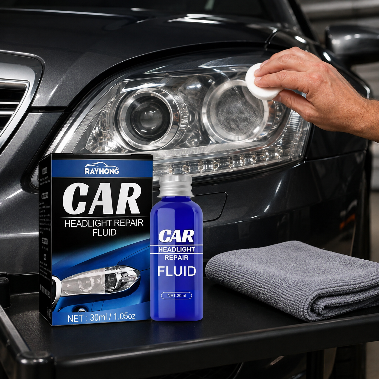 CAR HEADLIGHT FLUID