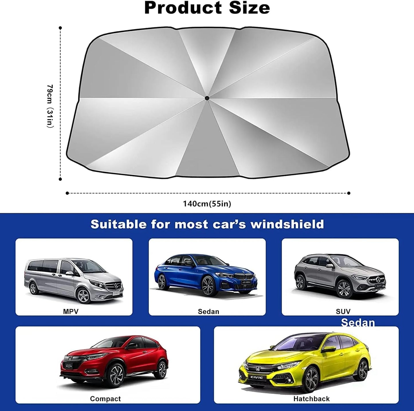 Car Sunshade Foldable Umbrella
