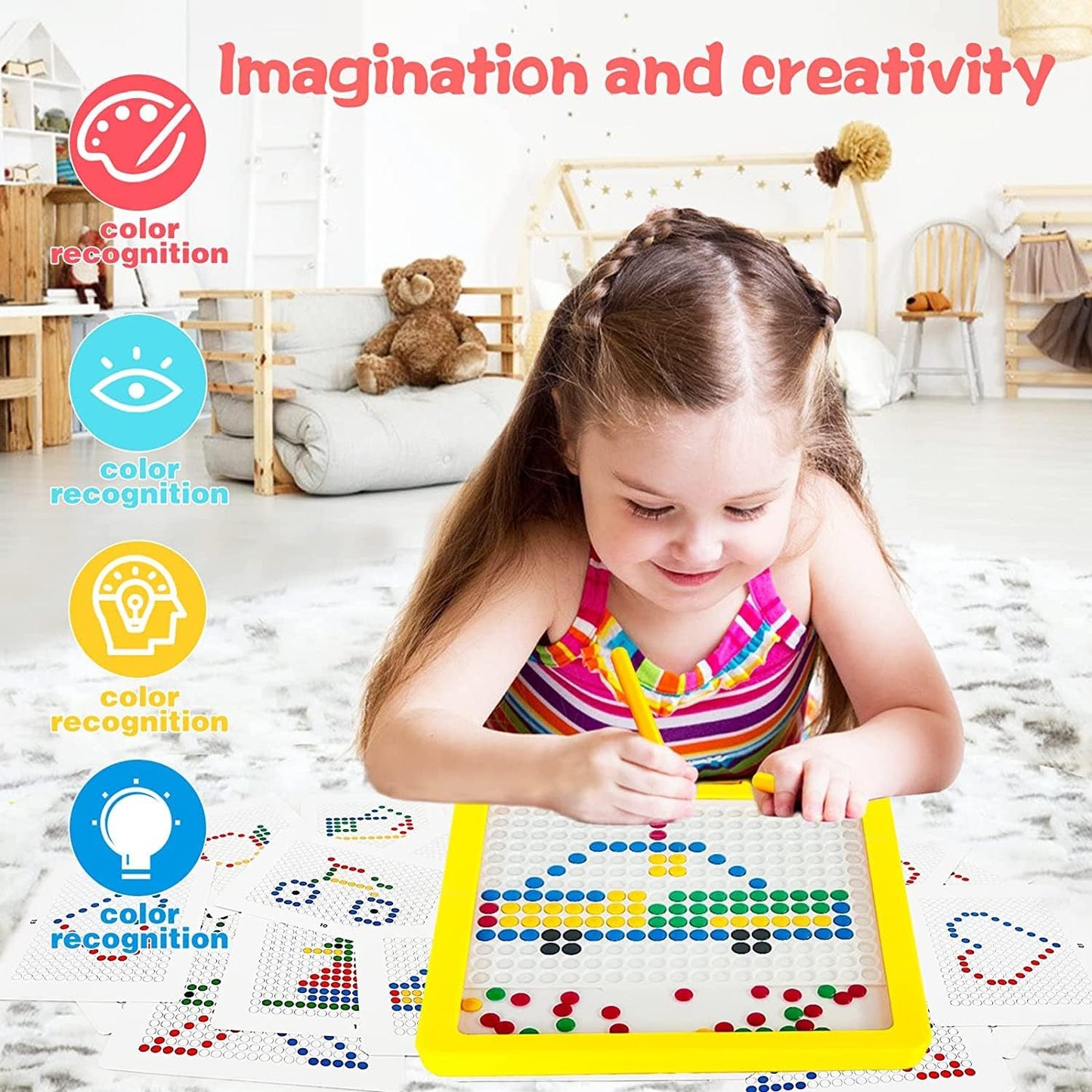 Large Magnetic Drawing Pad for Kids