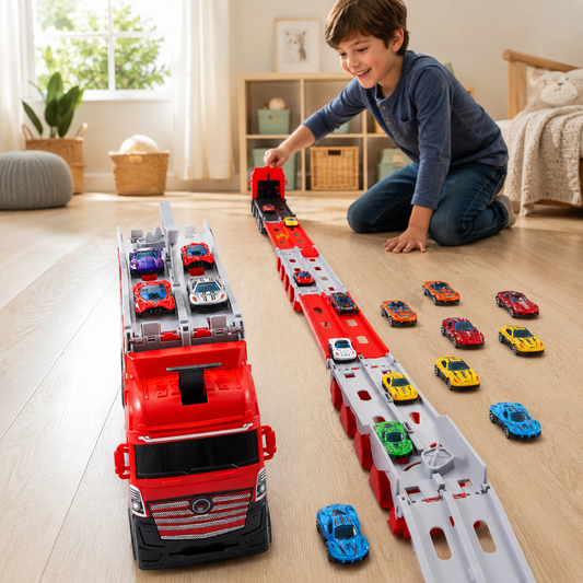 Catapulting Racing Track with Cars