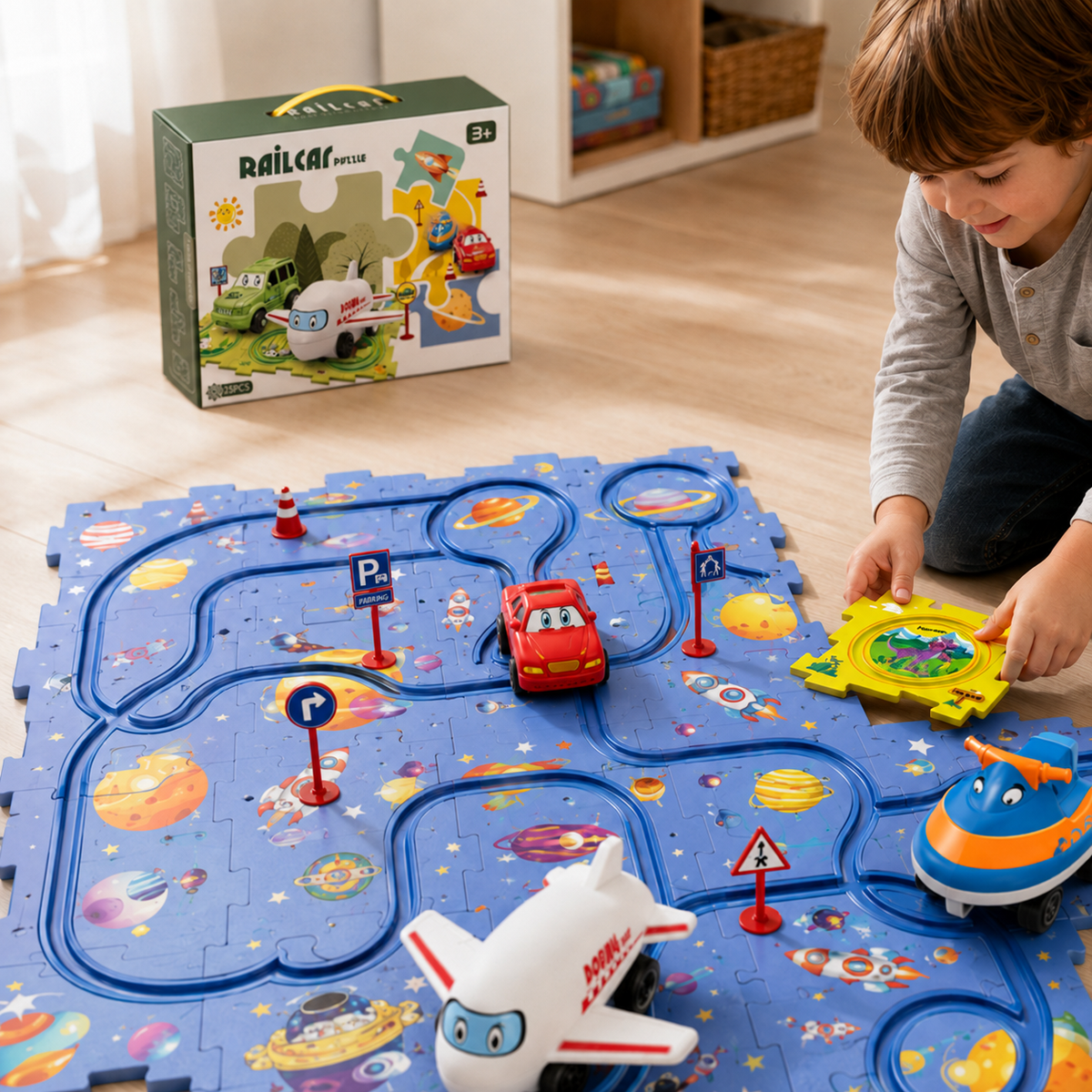 DIY Assembling Rail Car Toys