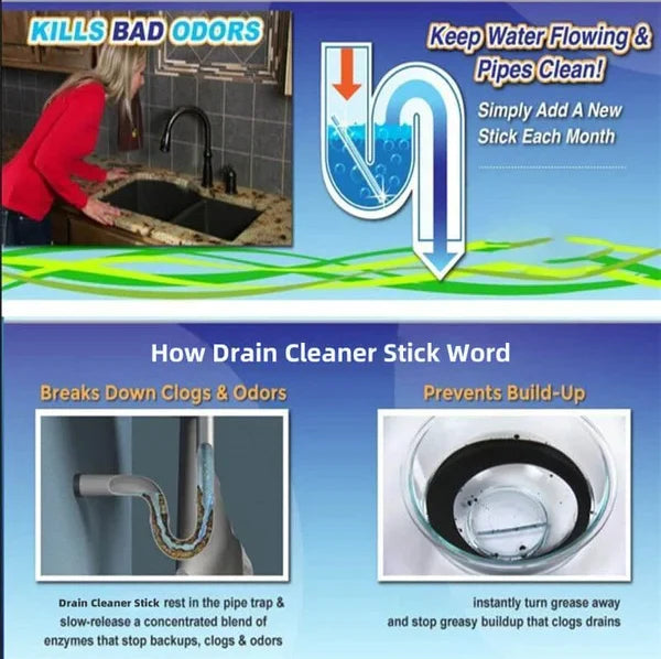 Mighty Drain Cleaner Stick - 24 Sticks
