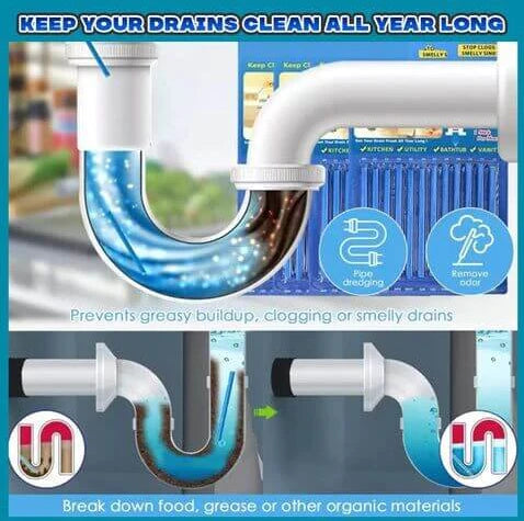 Mighty Drain Cleaner Stick - 24 Sticks