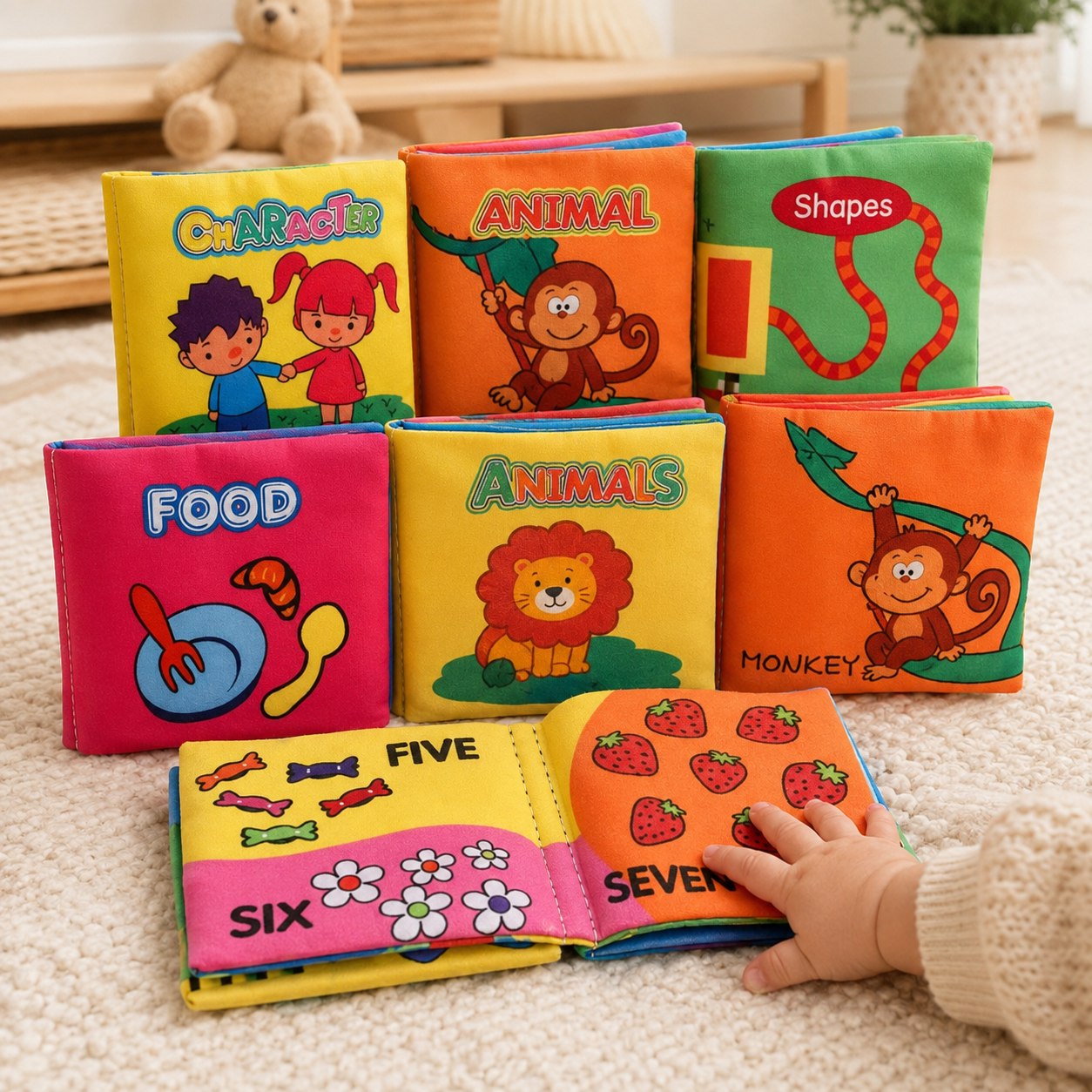 Soft sensory cloth books for babies in the UAE