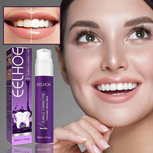 EELHOE Purple Bright-white Toothpaste Tooth Cleaning